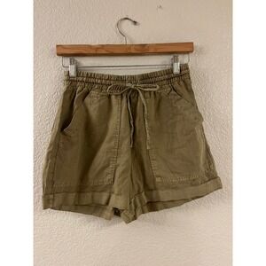 Universal Thread Olive Green Linen Blend Drawstring Shorts XS New With Tags